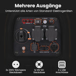 Generador inversor maXpeedingrods 3300W, generador de gasolina de 4 tiempos con USB y enchufes de 230V, ligero, como generador de emergencia para cortes de energía, camping, caravanas, garaje y obras de construcción