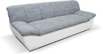 Colección DOMO. Sofá Splash, 3 plazas, sofá, conjunto de tapicería, 232 x 96 x 76 cm (ancho x fondo x alto), blanco-gris