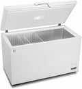 METRO Professional Arcón congelador GHF2500, 500 L, 125 W, congelador horizontal, 2 cestas de almacenamiento, cerradura de puerta, alarma de temperatura, ruedas, blanco