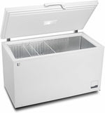 METRO Professional Arcón congelador GHF2500, 500 L, 125 W, congelador horizontal, 2 cestas de almacenamiento, cerradura de puerta, alarma de temperatura, ruedas, blanco