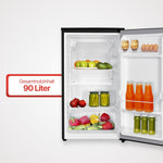 Amica Vollraum-Kühlschrank Freistehend 85x47,5x44,5 cm 90L Inverter Kompressor LED Beleuchtung Gemüseschublade Türablagen AVK 3510 SW - Schwarz