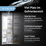 Frigorífico americano Haier HSW79F18DIPT I Frigorífico Side by Side con dispensador de hielo, Total No Frost, Wi-Fi y App I 177,5 x 90,5 x 72,6 cm I 601 L de capacidad útil y conexión a toma de agua
