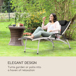 Blumfeldt Sun Valley - Sonnenliege mit Kopfkissen, zusammenklappbar, Gestell aus Aluminium, 4-Fach verstellbare Rückenlehne, Sun Comfort, Material: 70% PVC und 30% Polyester Comfort Mesh, schwarz