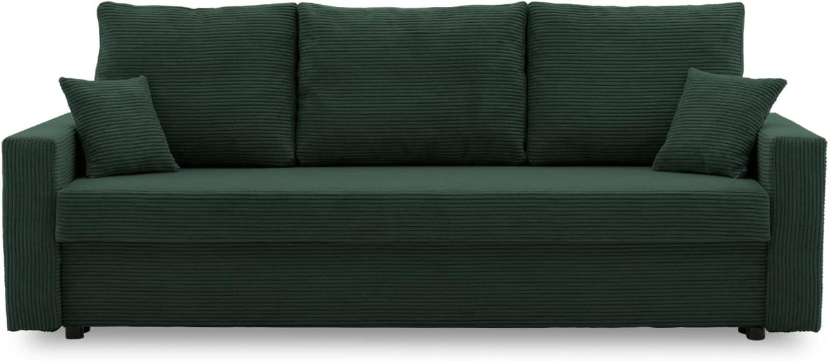 Sofá Aikido I 223x90 - con función de cama - colores a elegir - sofá moderno - con arcón - tela de pana moderna - tejido POSO (POSO 014)