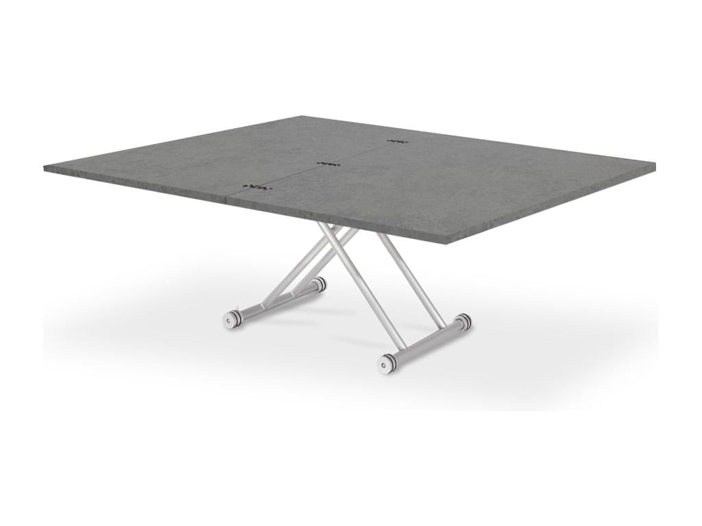 Mesa de centro elevable Decoessentielle XL efecto hormigón