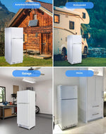SMETA Gas Kühlschrank mit Gefrierfach, Gas/230V, Kühl-Gefrierkombination 175L, für Ferienhaus Gîte Garage Wohnwagen Wohnmobil, Weiß