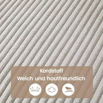Sofá cama plegable, sillón cama 2 en 1 con función de cama, sofá cama de pana con cojín, cama de invitados, 190 cm × 120 cm para sala de estar/dormitorio/cine en casa/habitación de invitados, blanco, 120 cm