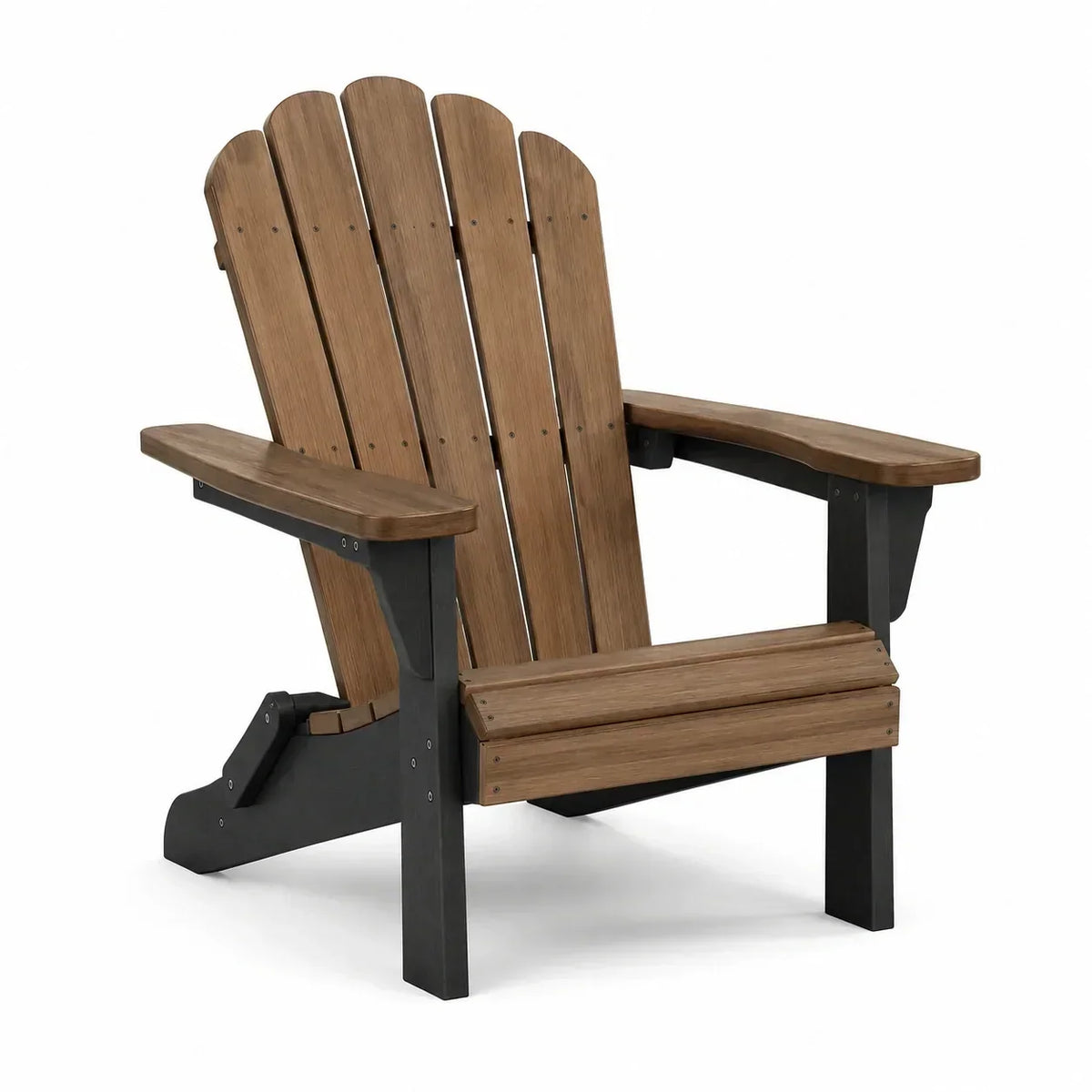 Silla Adirondack de madera y metal