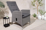 Riess Ambiente Outdoor Gartenstuhl Sylt - grau - Polyrattan - Hochlehner mit Armlehne verstellbar wetterfest