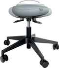 Taburete ajustable en altura Leitz Ergo Active (47–60 cm) con ruedas, taburete de oficina con cojín de asiento, taburete giratorio ergonómico para el hogar, la oficina, el ocio y las aficiones, serie Ergo, negro, 65770095