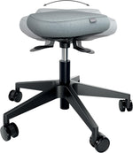Taburete ajustable en altura Leitz Ergo Active (47–60 cm) con ruedas, taburete de oficina con cojín de asiento, taburete giratorio ergonómico para el hogar, la oficina, el ocio y las aficiones, serie Ergo, negro, 65770095