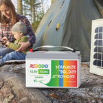 Batería de litio Redodo 12V 100Ah, batería LiFePO4 recargable, BMS 100A integrado, 4000-15000 ciclos profundos, para caravanas, barcos, autocaravanas, energía solar doméstica, fuera de la red
