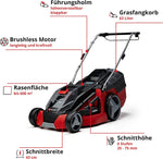 Cortacésped inalámbrico Einhell GE-CM 43 Li M Kit Power X-Change (36 V, ancho de corte de 43 cm, hasta 600 m², sin escobillas, kit de mulching, cesta colectora de 63 L, altura de corte de 25-75 mm, incl. 2 baterías de 4,0 Ah + 2 cargadores)