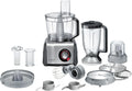 Procesador de alimentos compacto Bosch MultiTalent 8, más de 50 funciones, bol de 3,9 L, batidora de 1,5 L, cuchilla universal, para cortar y rallar (fino, grueso), disco batidor (nata), exprimidor, 1250 W, MC812844