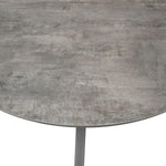 DEGAMO Gartentisch Ausziehtisch Lyon 140cm rund, ausziehbar auf 200cm, Aluminium anthrazit + ECP in Keramikoptik hellgrau, Outdoor