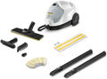 Limpiadora de vapor Kärcher SC 4 EasyFix blanco, presión de vapor: 3,5 bar, potencia: 2000 W, superficie: 100 m², sistema de 2 depósitos: 0,5 l + 0,8 l, con kit de limpieza de suelos y boquillas