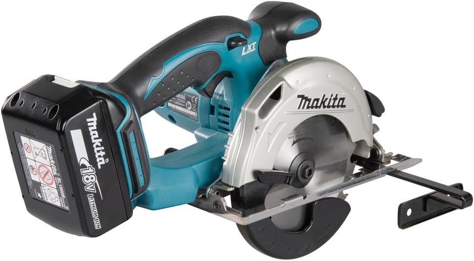 Sierra circular inalámbrica Makita 51 mm, (18 V/5  Ah, 2 baterías y cargador en Makpac), DSS501RTJ, negro, azul
