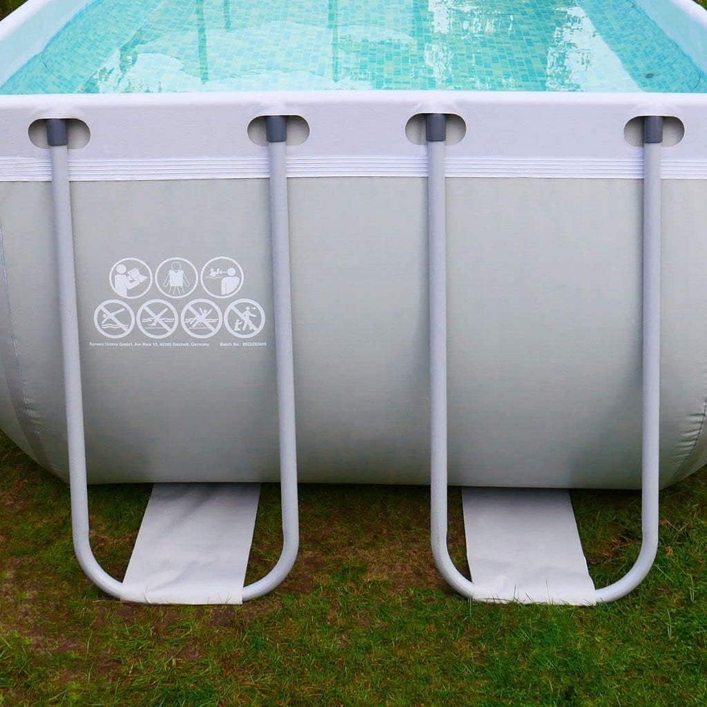 Piscina de estructura de acero GEAR - div. modelos/tamaños - redonda, rectangular o cuadrada, 70-122 cm de altura, piscina de marco de acero, piscina de jardín, piscina elevada, piscina 300x200 300x300 400x200 Ø 366cm Ø 457cm
