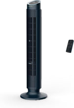 Ventilador de torre Rowenta Eole Silence Force, potente, modo silencioso, 12 velocidades, 5 modos automáticos, temporizador, oscilación de 60-90°, mando a distancia, cubierta antipolvo, azul, VU7050F0