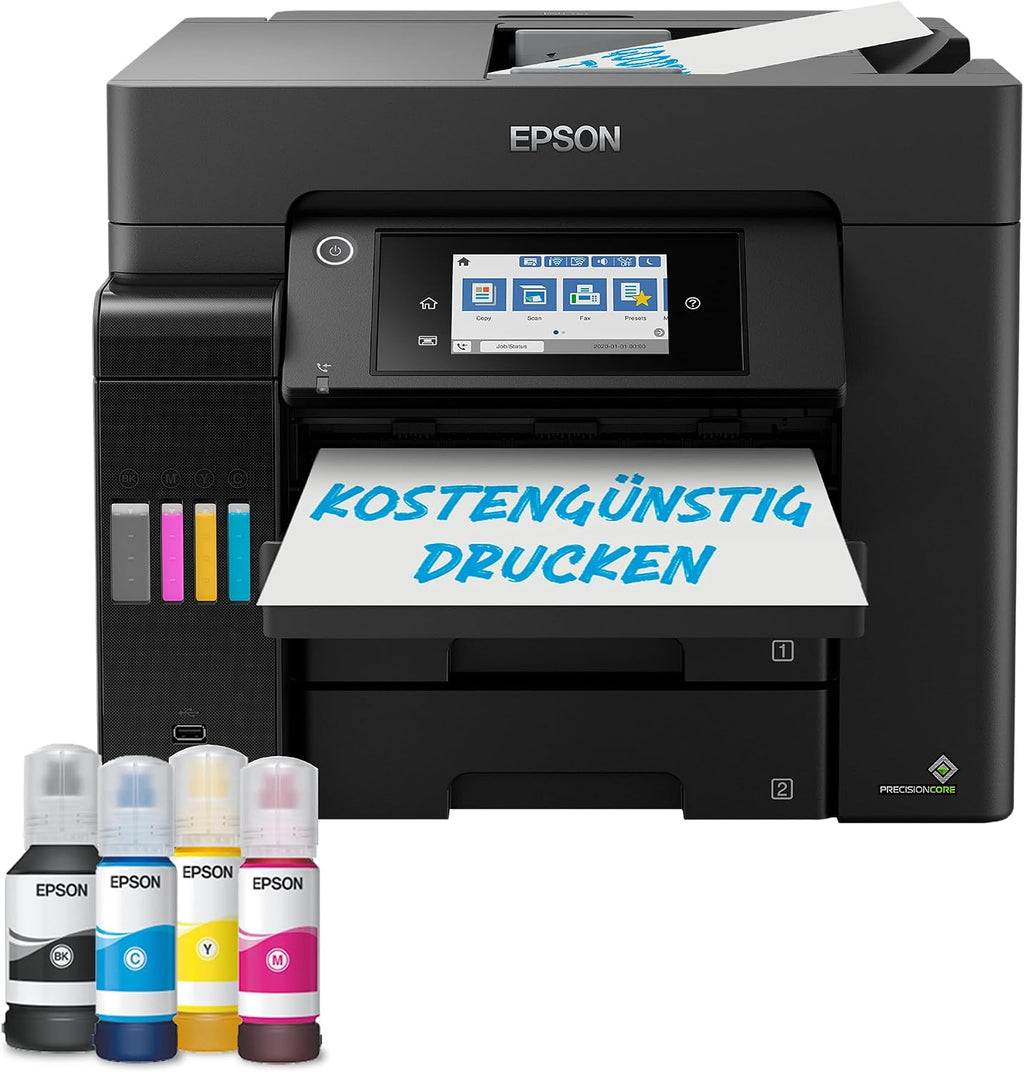 Impresora multifunción de inyección de tinta con depósito de tinta EcoTank ET-5850 DIN-A4 con Wi-Fi y fax