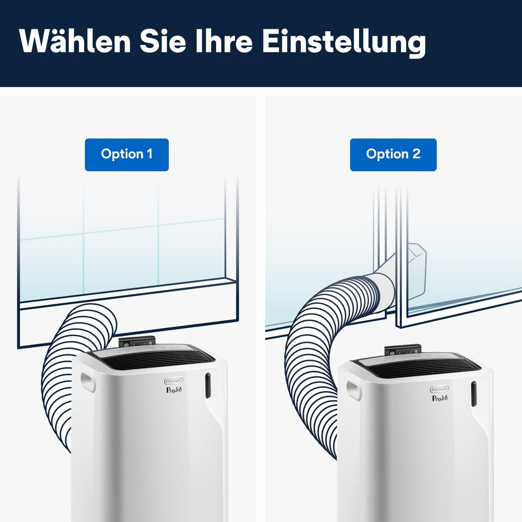 De'Longhi Pinguino - Mobiles Klimagerät, für Räume bis 29 m², mit Luftentfeuchter & Ventilator, 9800 BTU, Leiser Betrieb, Fernbedienung, 24h-Timer, Energieeffizienzklasse A (PACEM90)