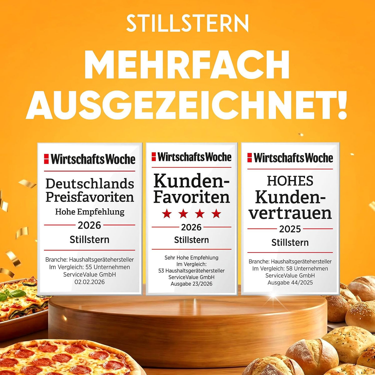 Stillstern Mini Gefrierschrank (42L) -18°C, Eiswürfelschale, Schloss, Türanschlag wechselbar, 4-Sterne Tiefkühlschrank für Camping/Büro Gefriertruhe Klein Gefrierschrank Klein Tiefkühltruhe Weiß