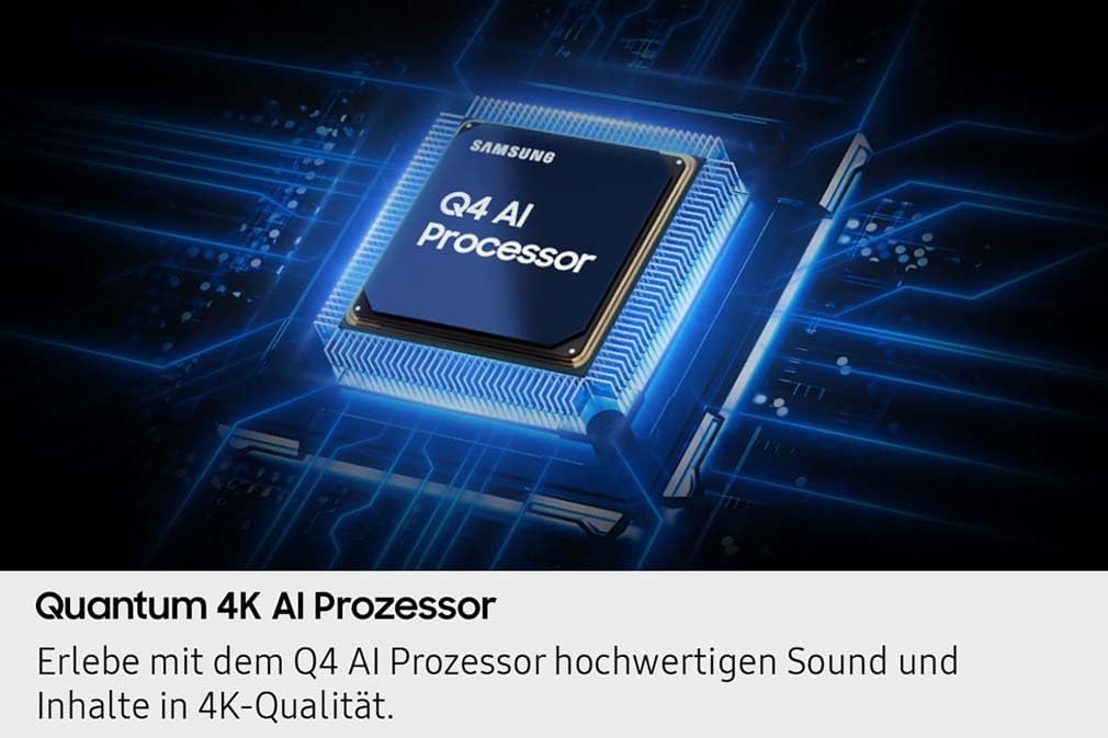 Samsung QLED Q7F2 4K 55 Zoll (138 cm) UHD Fernseher, Q4 AI Prozessor, Quantum Dot für Reale Farben, 4K Upscaling, Knox Security, Gaming Hub, Kostenlose Inhalte, Samsung Vision AI Smart TV
