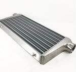 Intercooler de barra y placa 600 x 300 x 76 mm, diámetro exterior 76 mm, montaje frontal universal, tubo de admisión