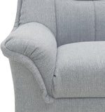 DOMO. collection Ecksofa Berlin, Zeitlose Eckcouch, 3 Sitzer Links mit Schlaffunktion und Federkern-Polsterung, Sofa in L-Form, Couch, 205 x 250 x 89 cm, Silber