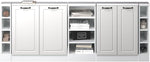 Vicco Dachschrägenschrank-Set Rion, Weiß Landhaus/Weiß, 5er Set, geeignet für die platzsparende Aufbewahrung unter Dachschrägen