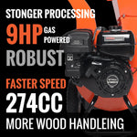 Trituradora de madera EFCUT C40 2026 – Capacidad de 10 cm – Motor de 9 HP y 274 cc – Astilladora a gasolina de alto rendimiento