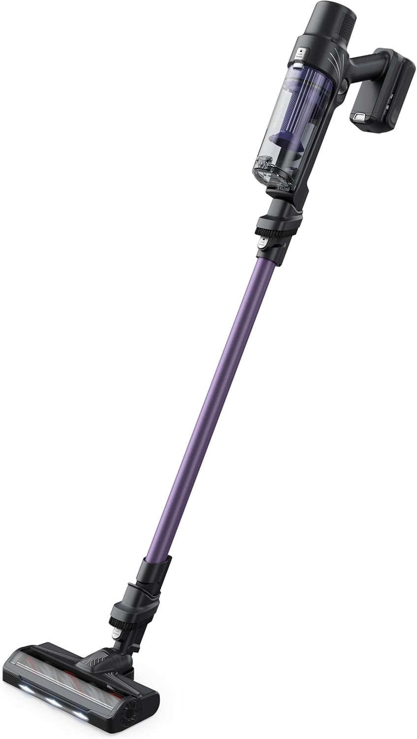 Aspiradora escoba sin cable Rowenta X-Pert 7.60, ultraligera, potente 140 W, versátil, autonomía de 45 min, eficaz en todo tipo de suelos, RH6A31WO, violeta