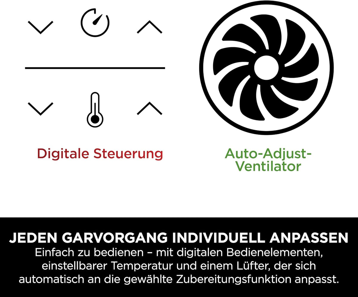 Ninja Dual Zone Digital Air Fryer, 2 Schubladen, 6-in-1, Heißluftfritteuse, 9,5L, Heißluft-Frittieren, Max Crisp, Rösten, Backen, Aufwärmen, Spülmaschinenfeste Körbe, Metallic Grau DZ400EU
