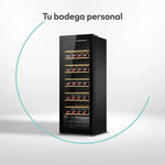 Candy DiVino CWC058, Vinoteca, 58 Botellas, WiFi, App hOn, Puerta Reversible, 10 Baldas, Tratamiento Anti-UV, Compresor Antivibraciones, Iluminación LED, Control Digital,Tirador Integrado, 37DB, Negro