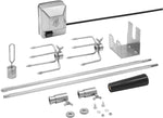 Barbacoa de gas Hektor 3B-S incl. asador giratorio y funda protectora con 3 quemadores, quemador Sear, parrilla de hierro fundido, hornillo lateral, ventana de visualización y termómetro para jardín y terraza