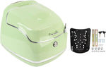 Juqrelith Top Case para Moto 38L, Impermeable, Compatible Universal, Negro - Baúl de Almacenamiento con Cierre de Llave, Protección Estanca para Casco y Guantes (Verde)