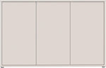 Cómoda Forte Alice Springs 150 155, aparador grande con 3 puertas de armario, pasillo, salón, dormitorio, madera de ingeniería, beige cachemira, 154,2 cm de ancho x 99,1 cm de alto x 34,9 cm de profundidad