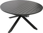 DEGAMO Gartentisch Ausziehtisch Arles 140cm rund, ausziehbar auf oval 200cm, Aluminium anthrazit, Outdoor, wetterfest