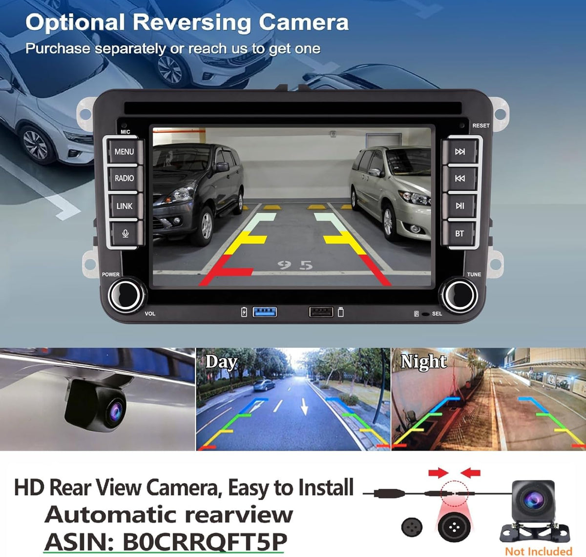 HLLECARMO Autorradio para VW Golf 5/6, pantalla táctil IPS de 7 pulgadas compatible con CarPlay y Android Auto para VW Polo 5 Jetta Passat Touran, con Bluetooth/AM/FM/SWC/USB/DSP/RDS/Mirror Link/Canbus