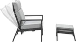 Sillón relax Garden Impressions Luxus con taburete Max, respaldo ajustable