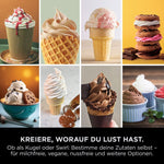 Heladera Ninja CREAMi Scoop & Swirl con 2 recipientes, 13 funciones, para helados, helado suave, gelato, sorbetes, batidos y más, con función Mix-In, Stone Gold NC701EUSTGD