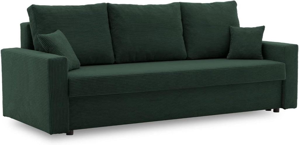 Sofá Aikido I 223x90 - con función de cama - colores a elegir - sofá moderno - con arcón - tela de pana moderna - tejido POSO (POSO 014)