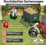 GARDEBRUK® Bollerwagen 550kg Belastbar Klappbar Stabil Herausnehmbare Plane Gerätewagen Handwagen Garten Gartenkarre Gartenwagen Transportwagen Karre