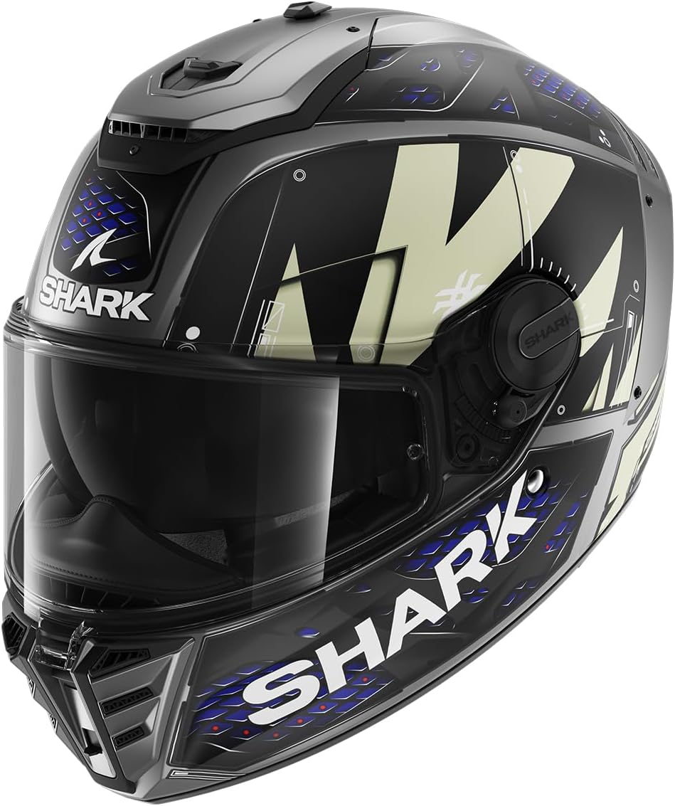 SHARK, Casco integral de moto SPARTAN RS STINGREY Gris/Blanco/Azul AAB, L