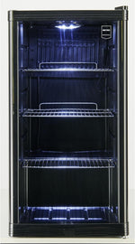 Mininevera profesional METRO GPC1088, 88 L, 1,052 kWh/24h, 3 estantes de rejilla de acero inoxidable, negro