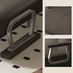 Fabulcozy Schlafsofa 1-Sitzer Umwandelbares Sesselsofa – Großer Komfort Abnehmbar mit Kissen, Metallarmlehnen und Füßen (Khaki)
