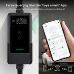 Mobile Wallbox/Estación de carga 22kW con App [trifásica|7m|6-32A] con medidor de energía, cable de carga CEE 32A a Tipo 2 y cargador de VE para Model Y/3, ID.3/4/5, MG4, EX30, e-up, e-tron y otros VE/Híbridos enchufables