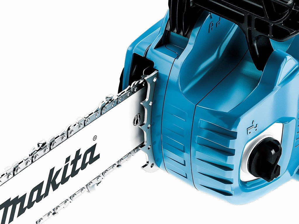Motosierra a batería Makita DUC353, longitud de espada de 350 mm, funcionamiento a batería