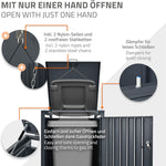 ML-Design Mülltonnenbox 3er 240L, Mülltonnenverkleidung für 3 Mülltonnen, Müllbox wetterfest, Mülltonnenhaus aus Stahl, Müllcontainer mit Deckel, abschließbare Tür, 200x80x116,3 cm Anthrazit-Rostoptik