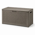 Caja de almacenamiento de plástico marrón 117x45x57 cm